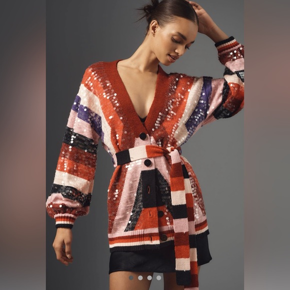 NWT Farm Rio Colorful Stripes Knit
Cardigan Sweater - Picture 1 of 6